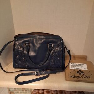 Patricia Nash Black Leather Handbag